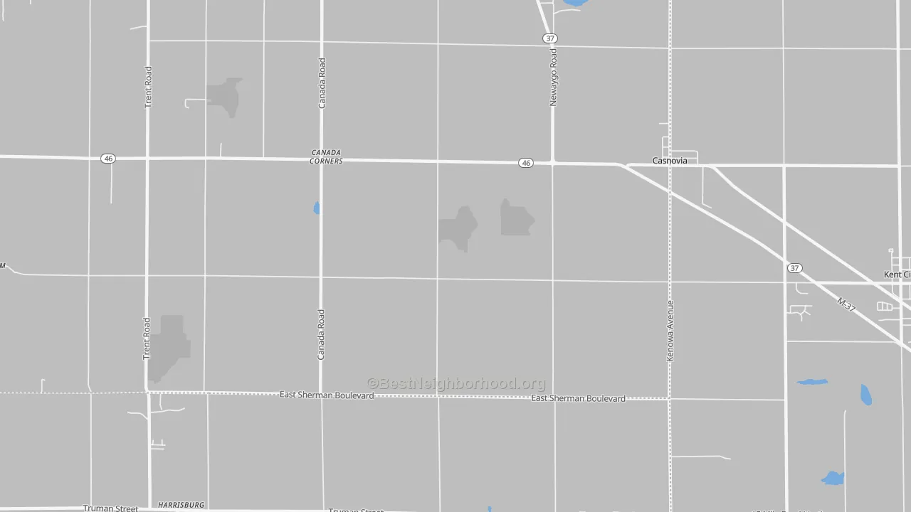 Transit Grade map of Casnovia, MI