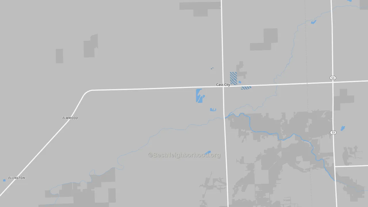 Transit Grade map of Cass City, MI