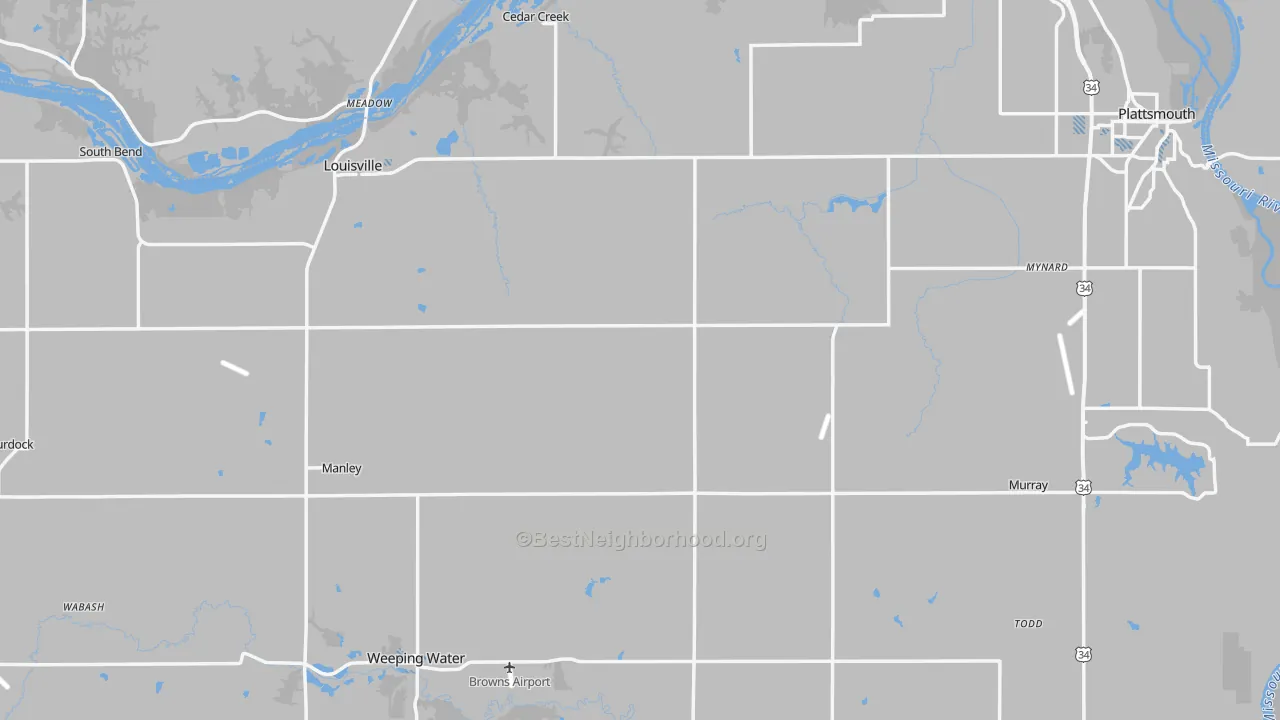 Transit Grade map of Cass County, NE