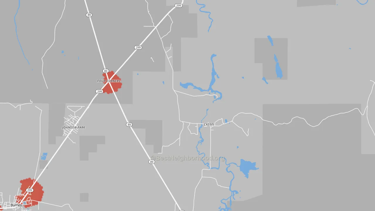 Transit Grade map of Cassel, CA