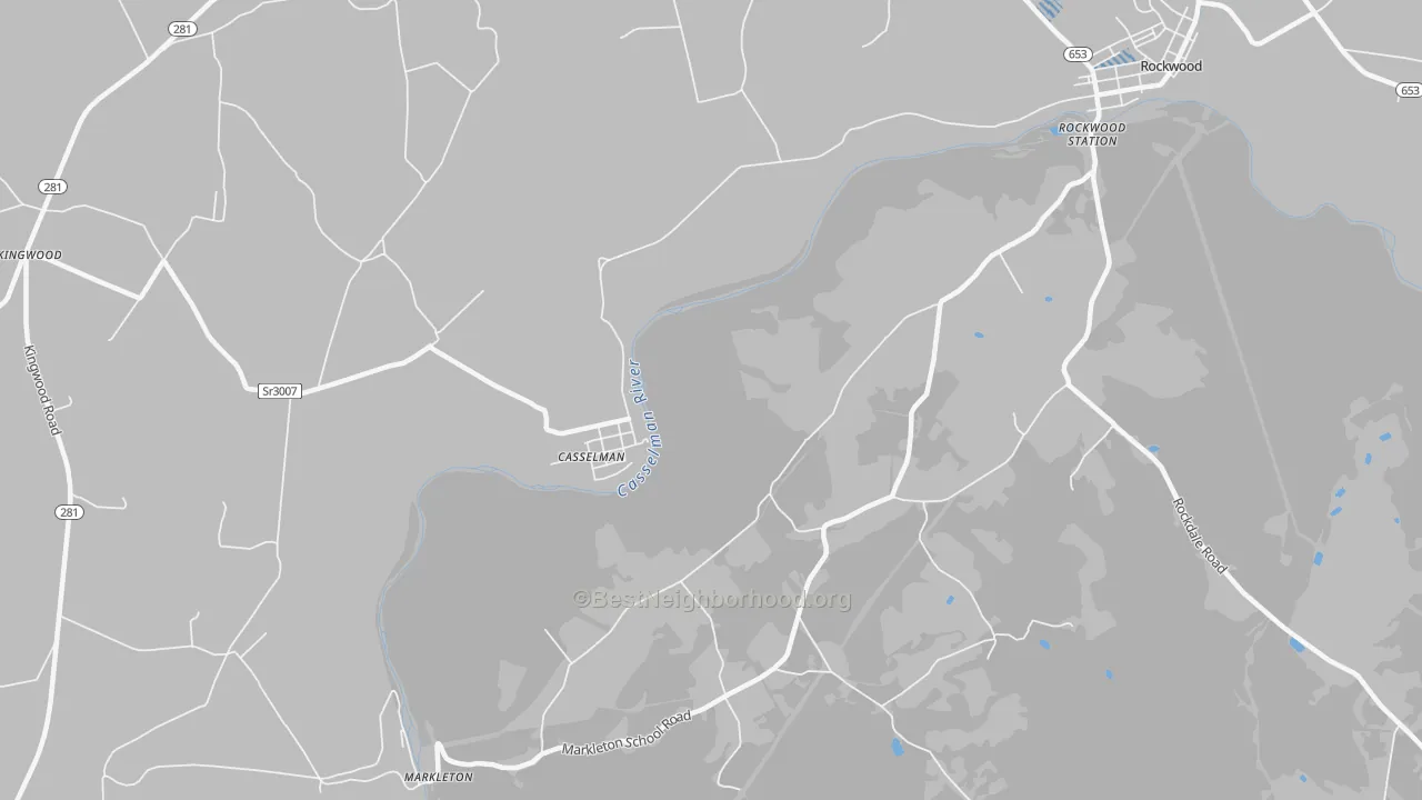 Transit Grade map of Casselman, PA