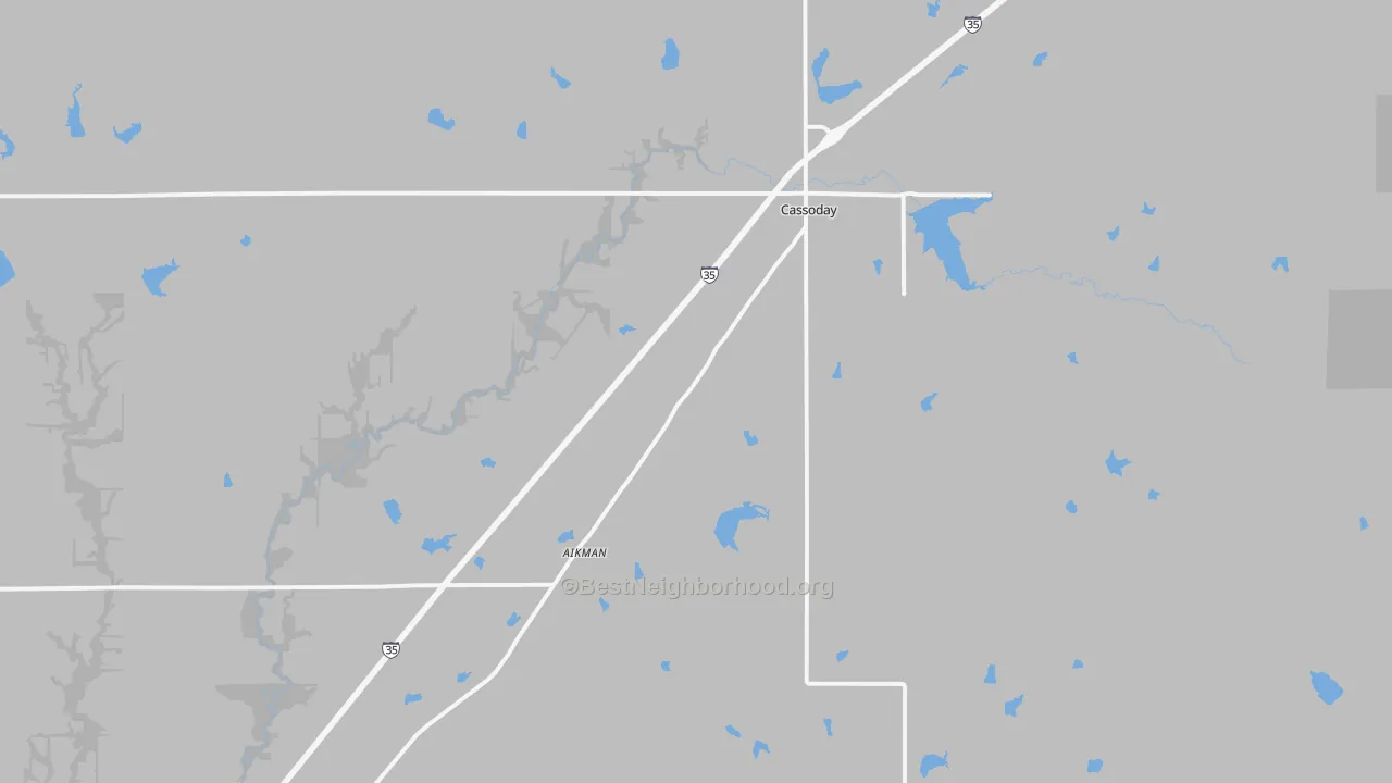 Transit Grade map of Cassoday, KS