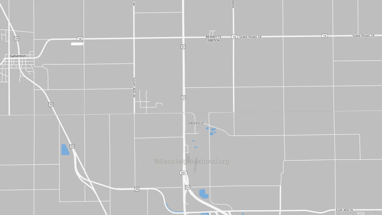 Transit Grade map of Cassville, IN