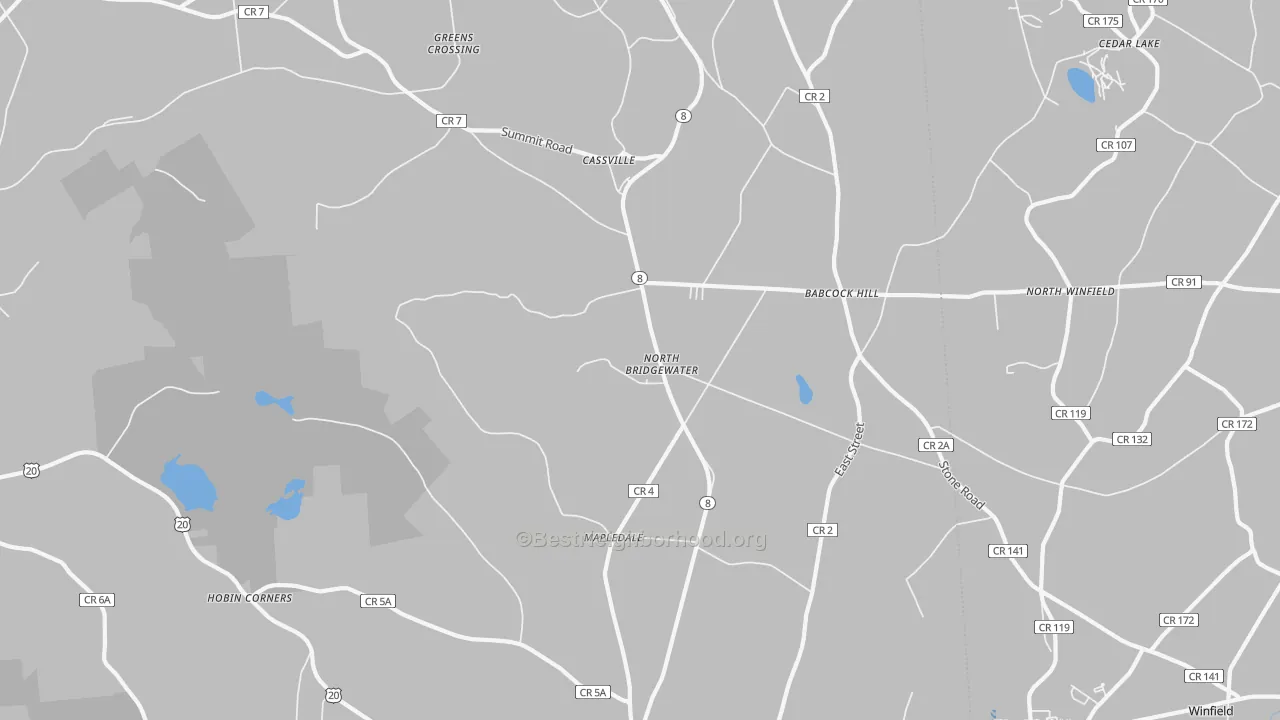 Transit Grade map of Cassville, NY