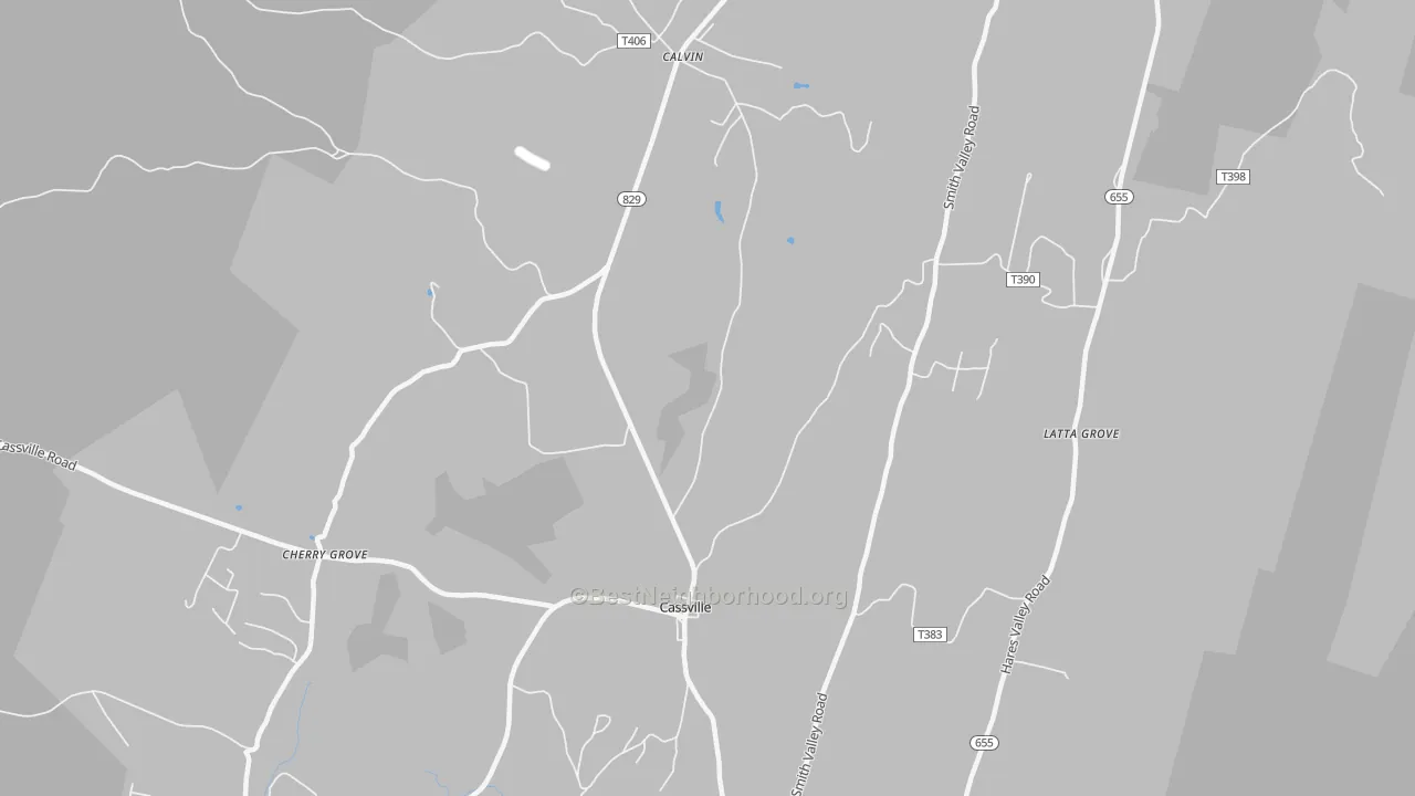 Transit Grade map of Cassville, PA