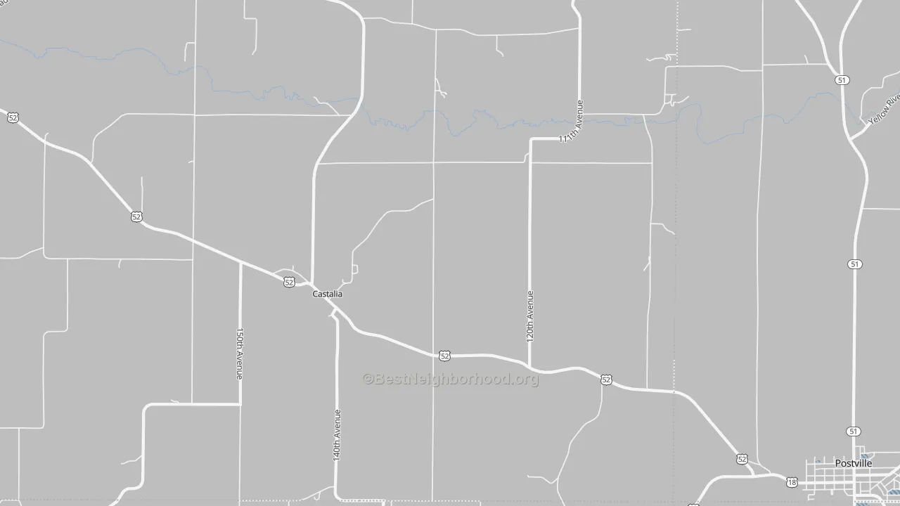 Transit Grade map of Castalia, IA