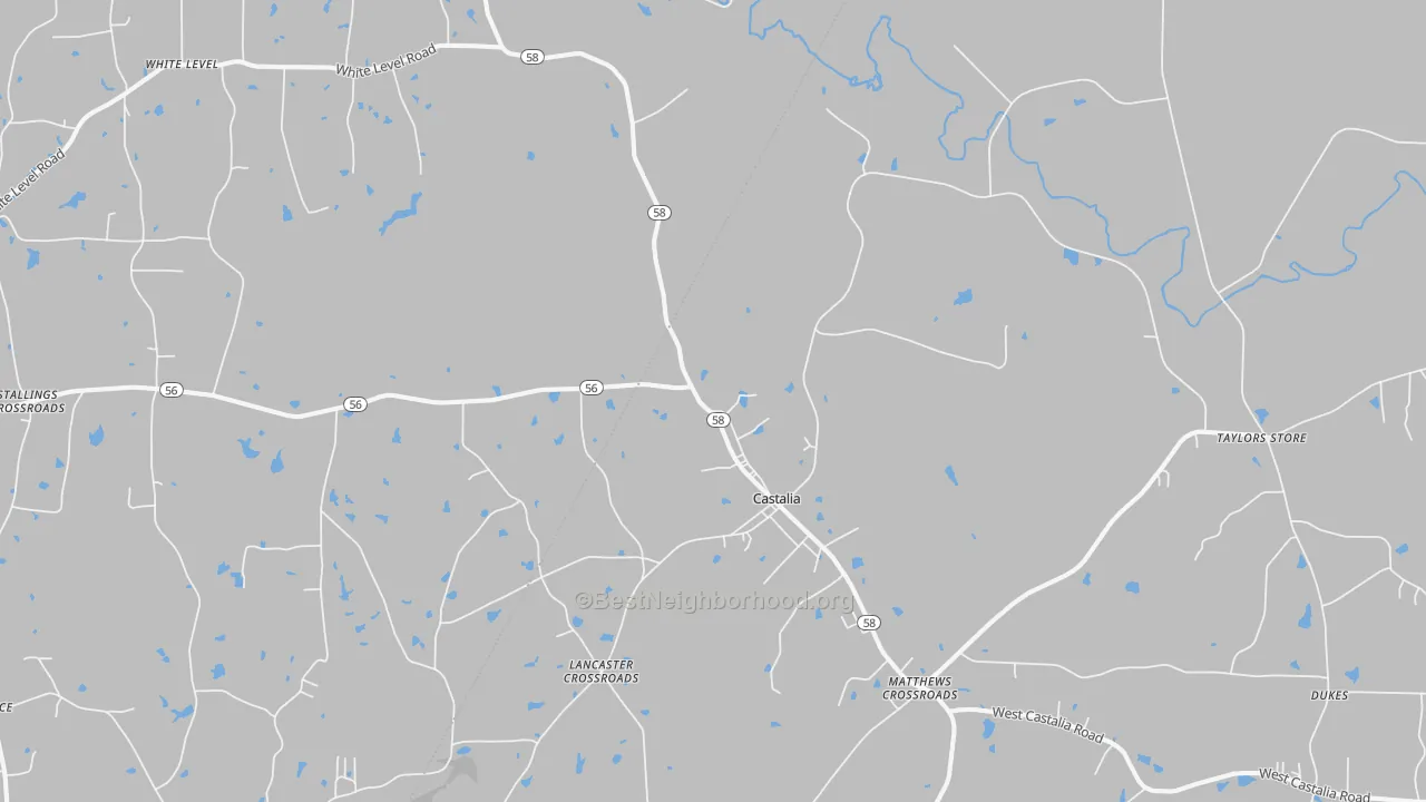 Transit Grade map of Castalia, NC