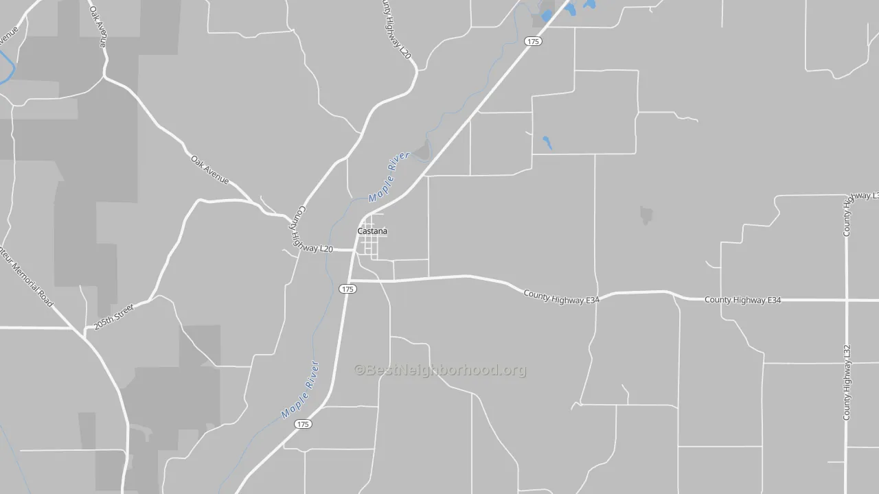 Transit Grade map of Castana, IA
