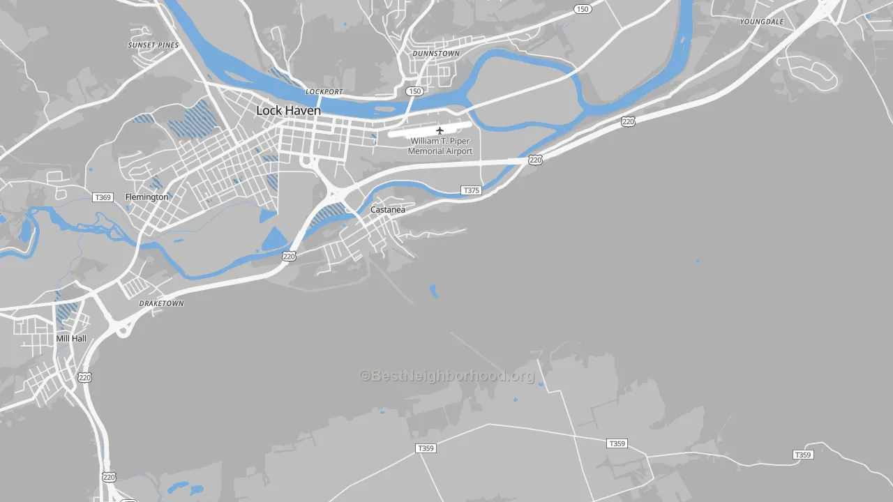 Transit Grade map of Castanea, PA