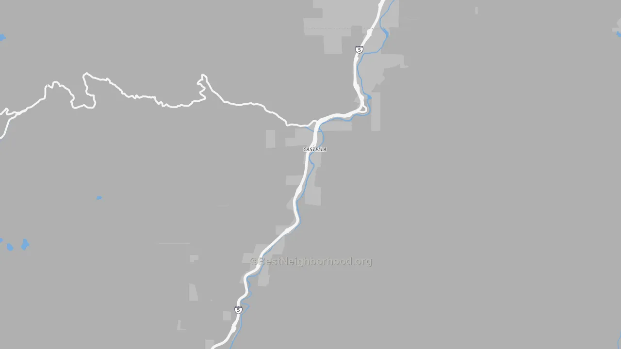 Transit Grade map of Castella, CA