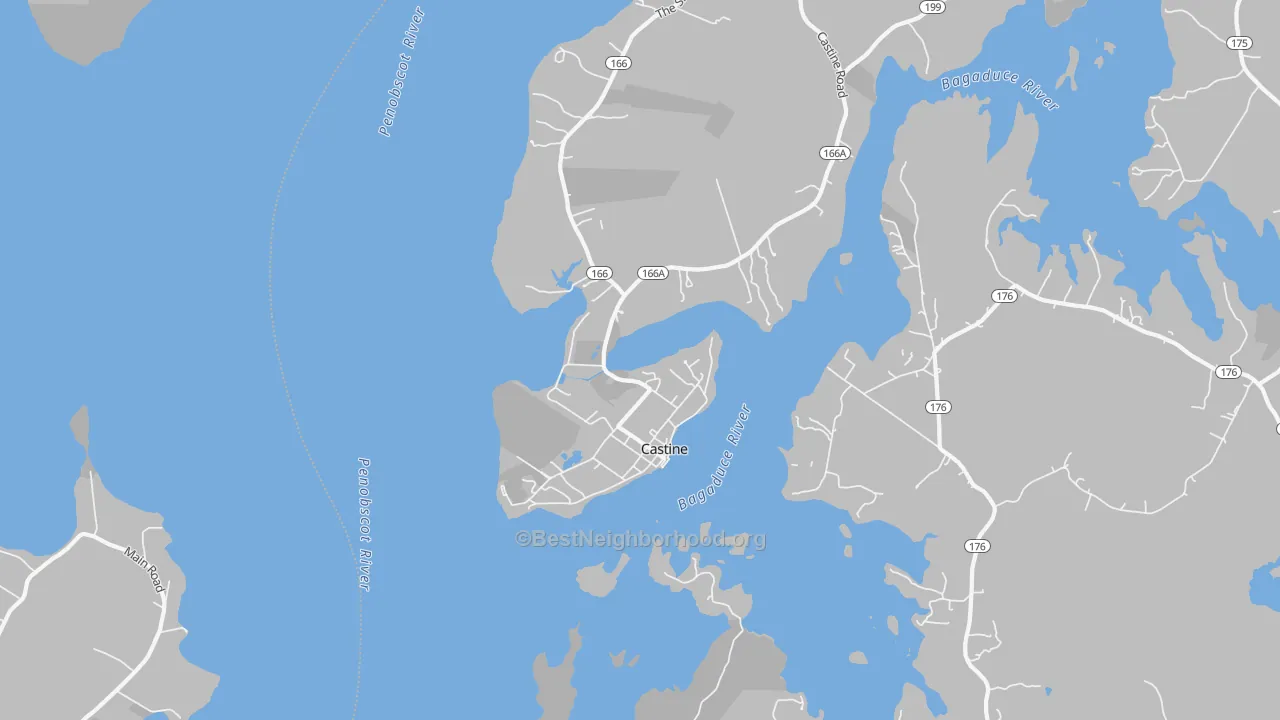 Transit Grade map of Castine, ME
