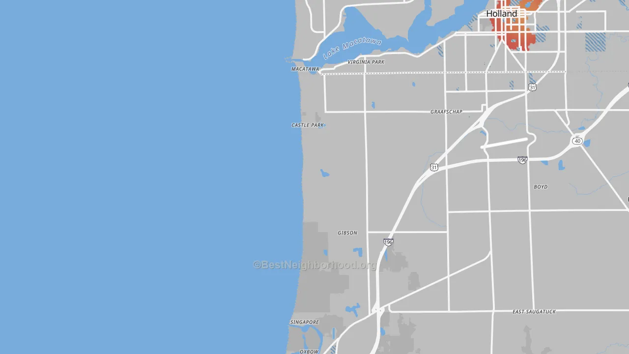 Transit Grade map of Castle Park, MI