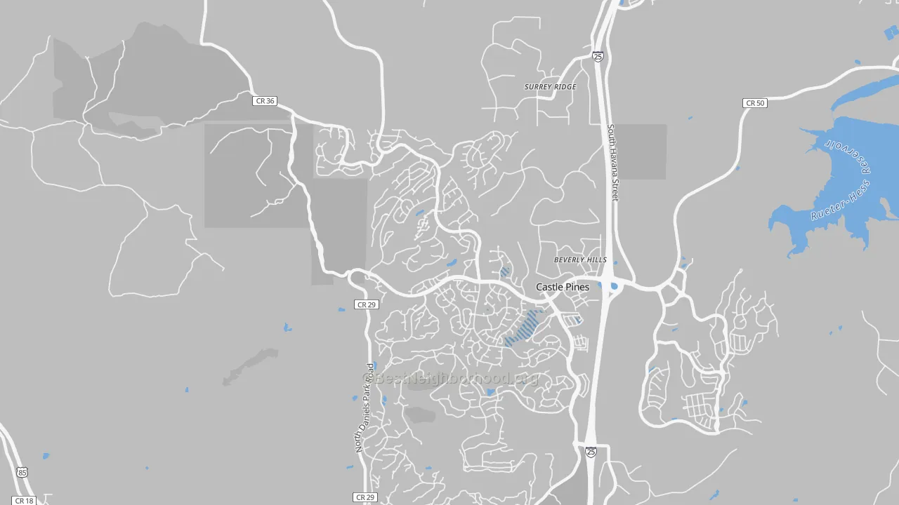 Transit Grade map of Castle Pines North, CO