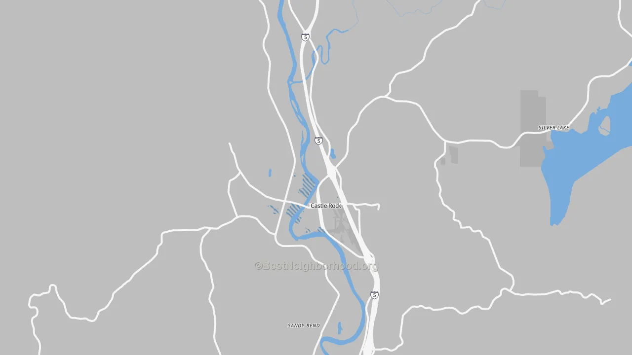 Transit Grade map of Castle Rock, WA