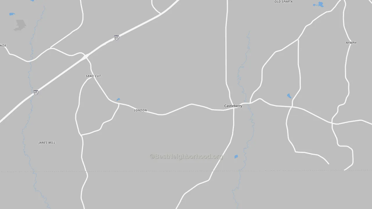Transit Grade map of Castleberry, AL