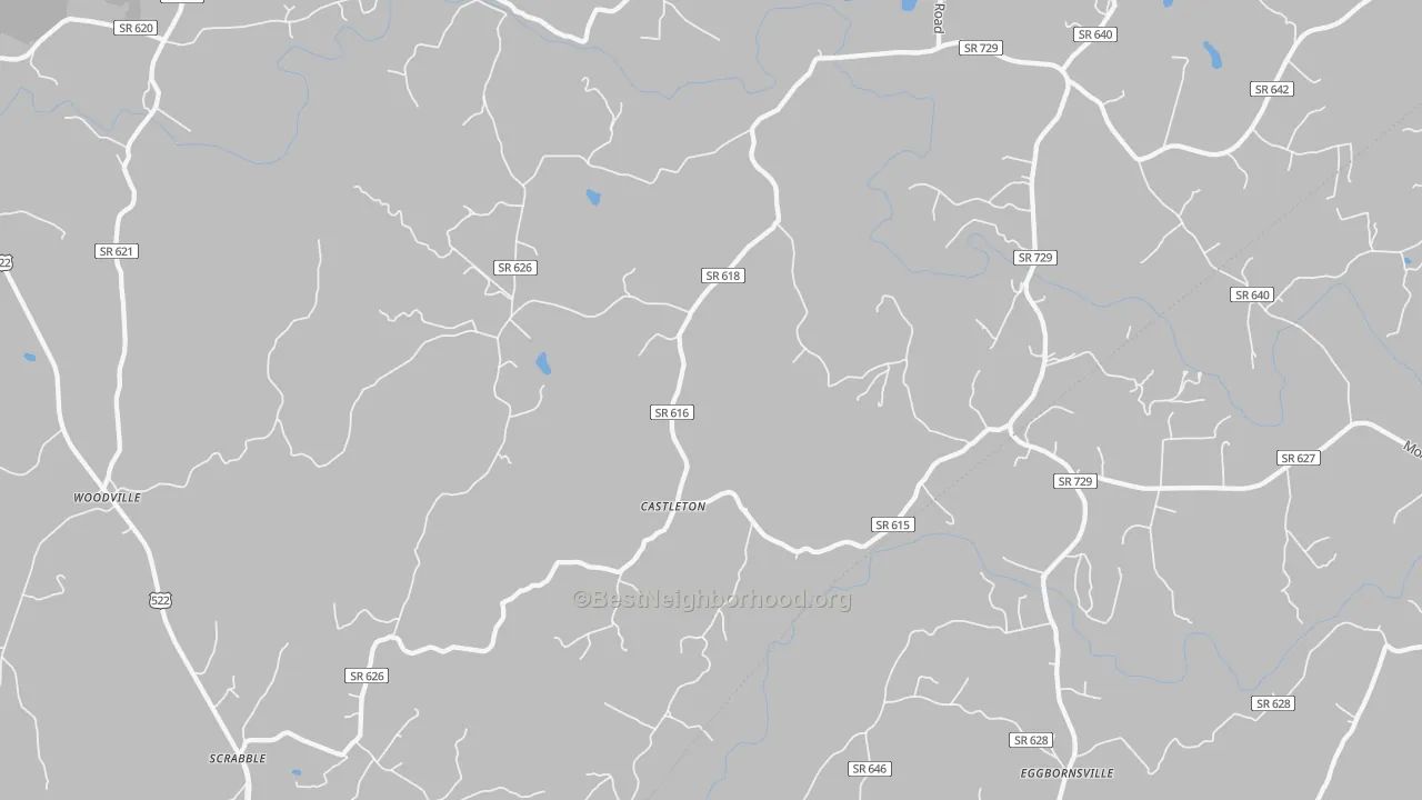 Transit Grade map of Castleton, VA