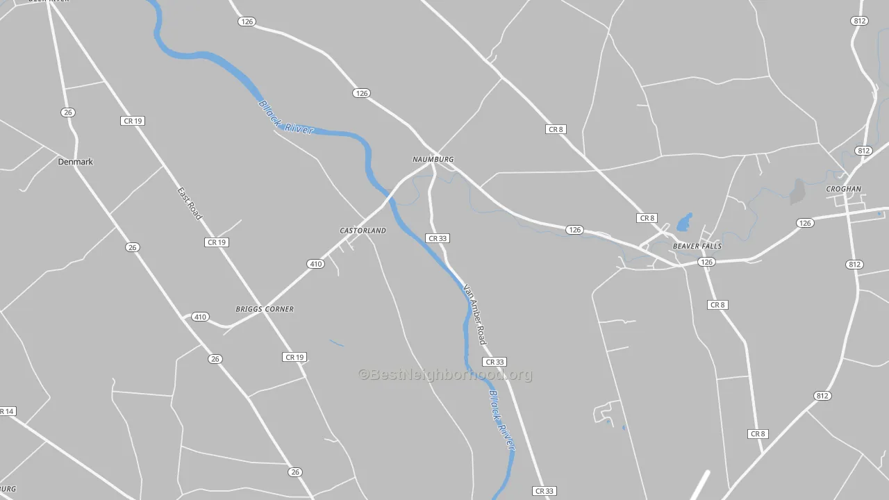 Transit Grade map of Castorland, NY
