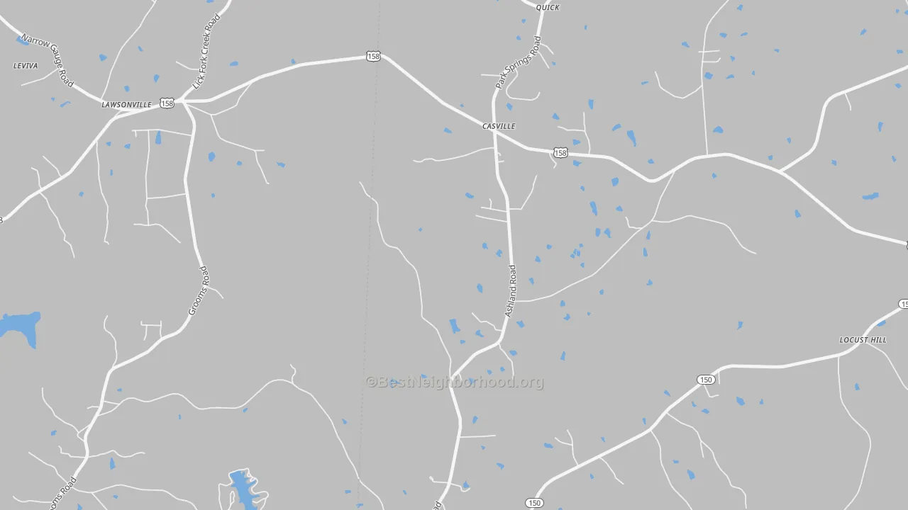 Transit Grade map of Casville, NC