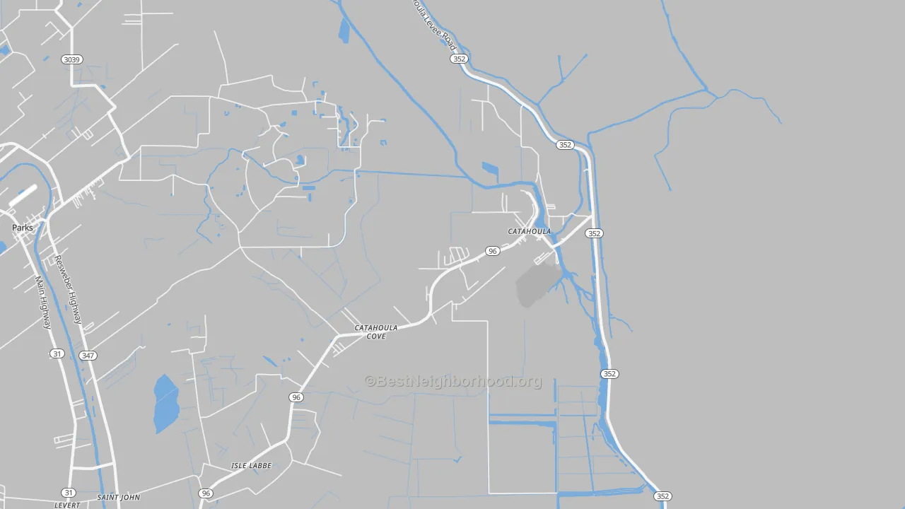 Transit Grade map of Catahoula, LA