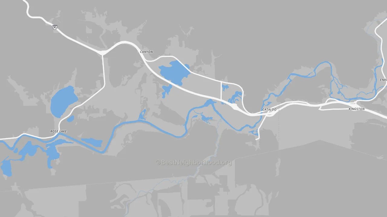 Transit Grade map of Cataldo, ID