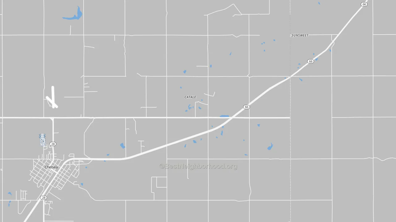Transit Grade map of Catale, OK