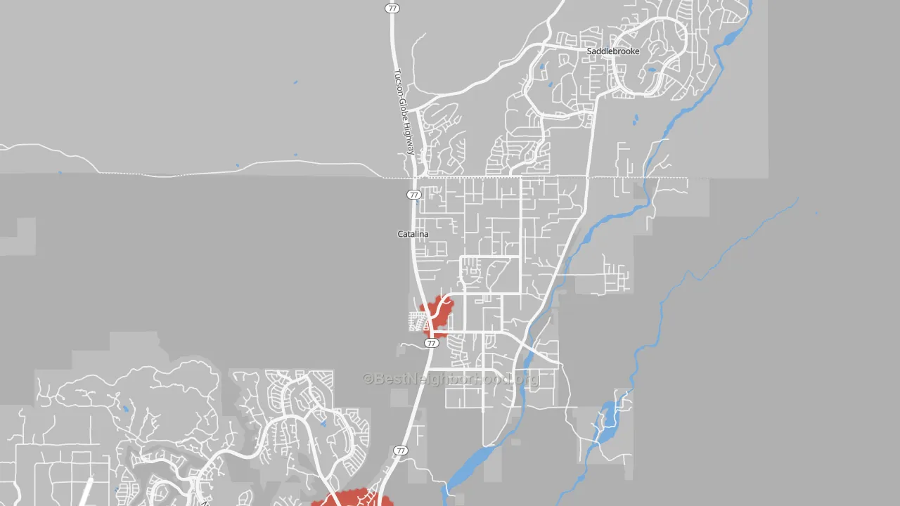 Transit Grade map of Catalina, AZ