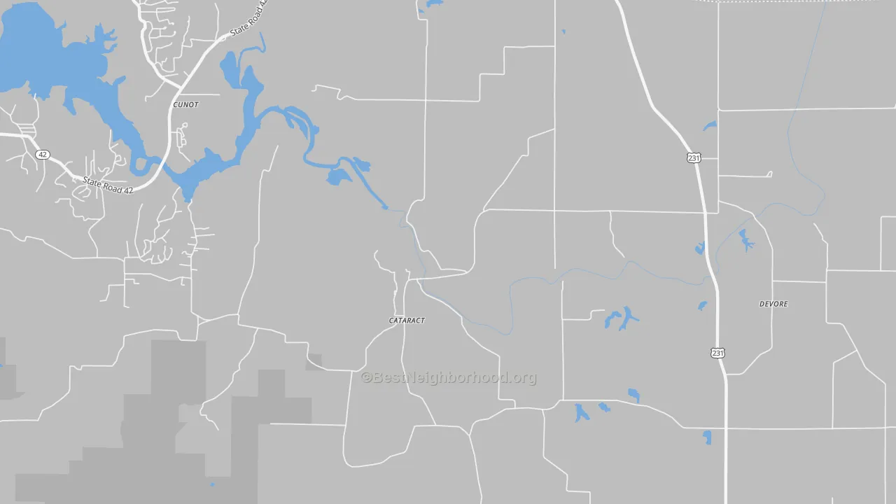Transit Grade map of Cataract, IN