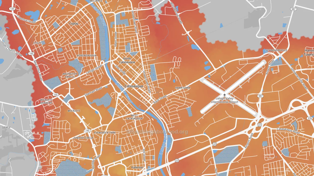 Transit Grade map of Catasauqua, PA
