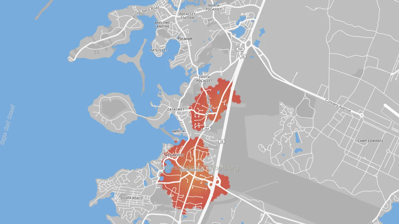 Transit Grade map of Cataumet, MA