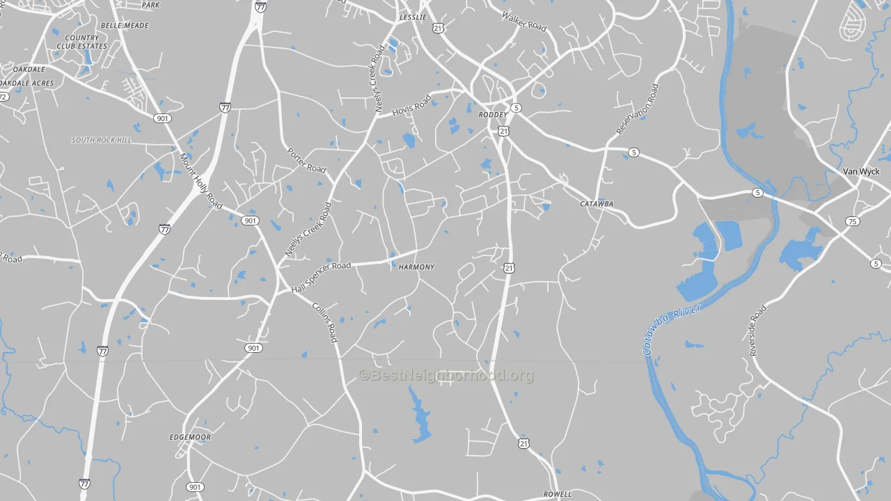 Transit Grade map of Catawba, SC
