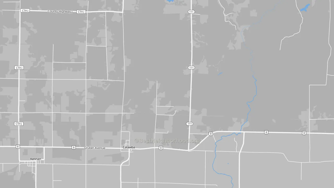 Transit Grade map of Catawba, WI