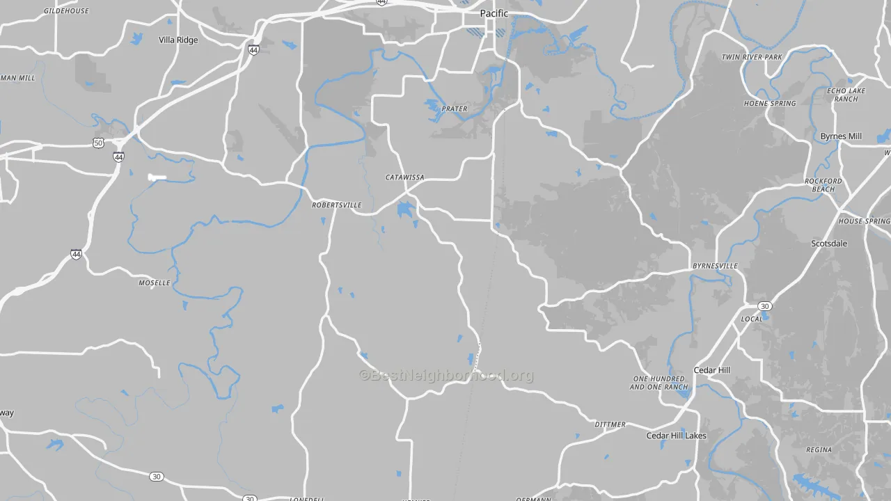 Transit Grade map of Catawissa, MO