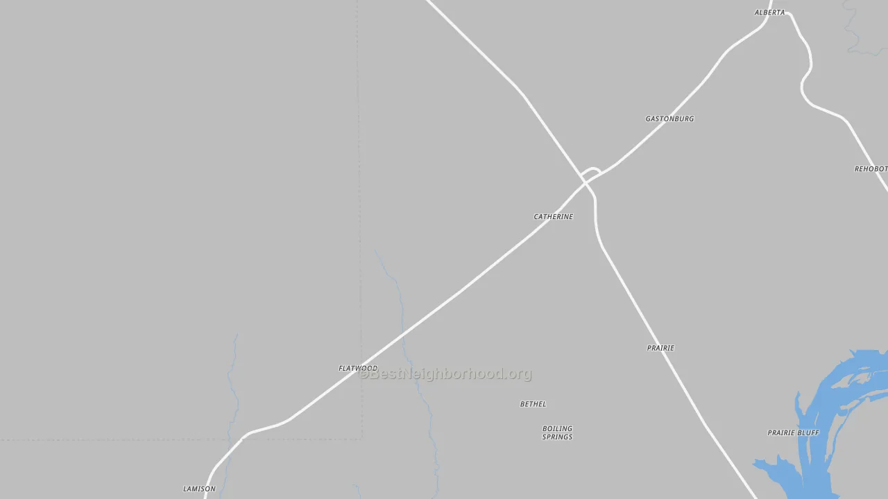 Transit Grade map of Catherine, AL