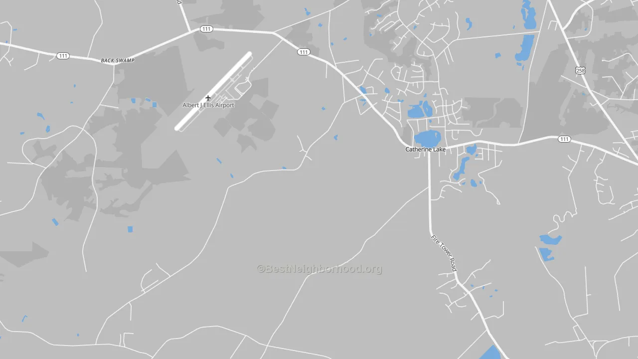 Transit Grade map of Catherine Lake, NC