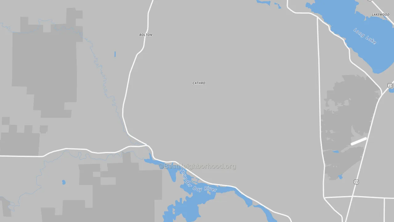 Transit Grade map of Cathro, MI