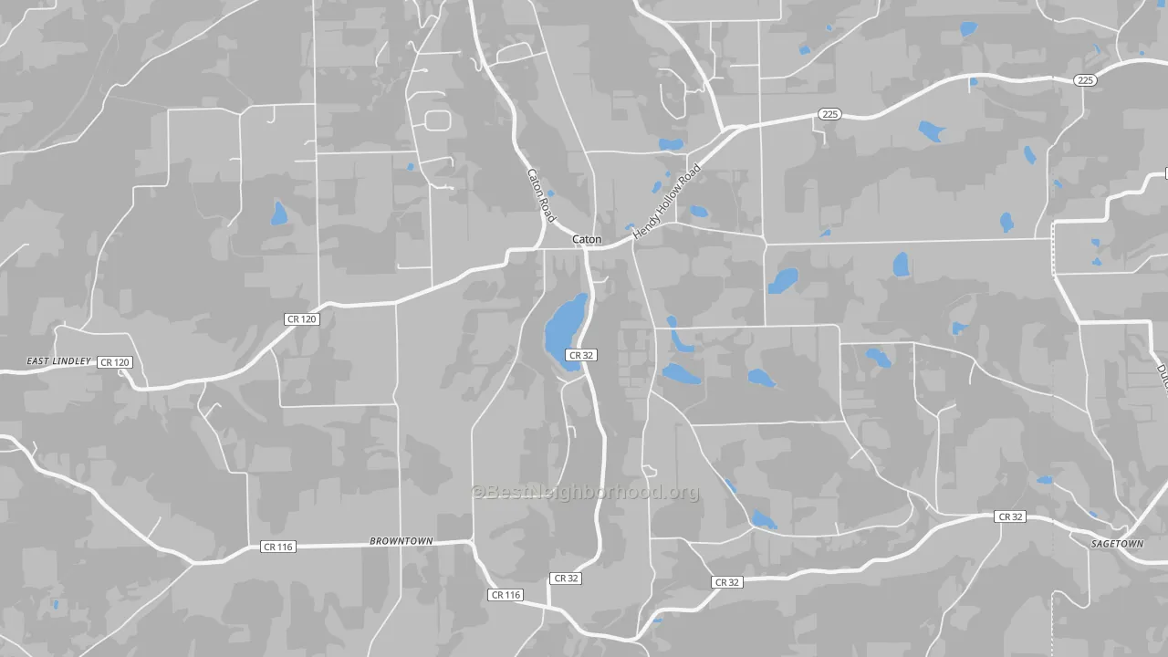 Transit Grade map of Caton, NY