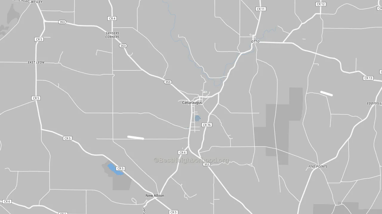 Transit Grade map of Cattaraugus, NY