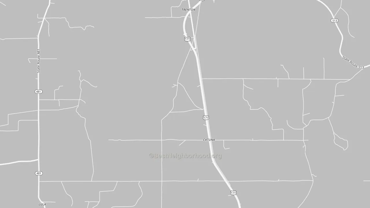 Transit Grade map of Catuna, LA