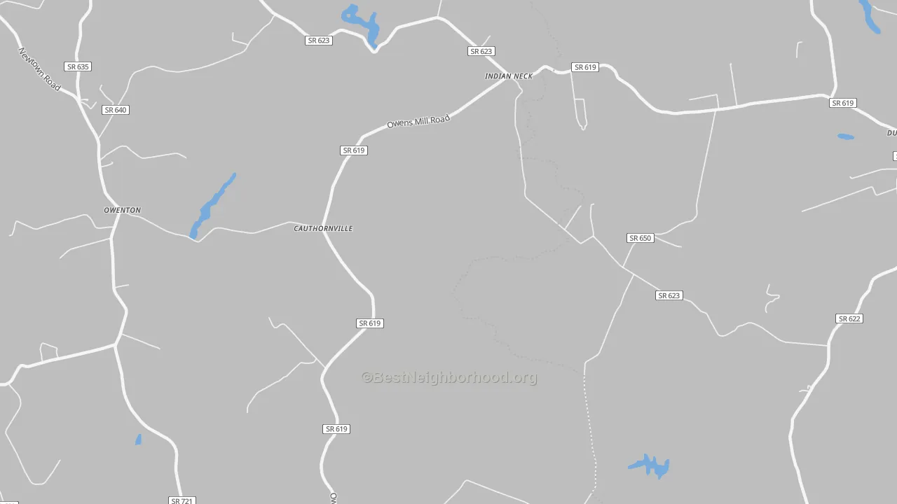 Transit Grade map of Cauthornville, VA