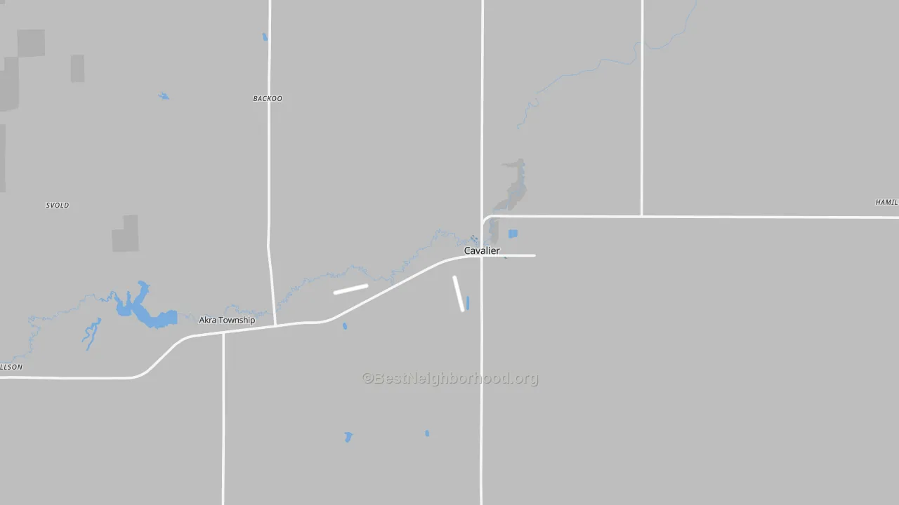 Transit Grade map of Cavalier, ND