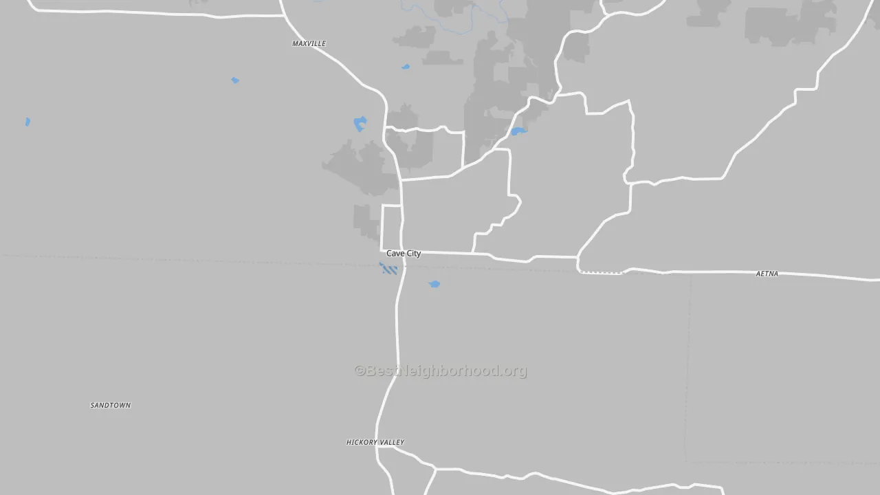 Transit Grade map of Cave City, AR