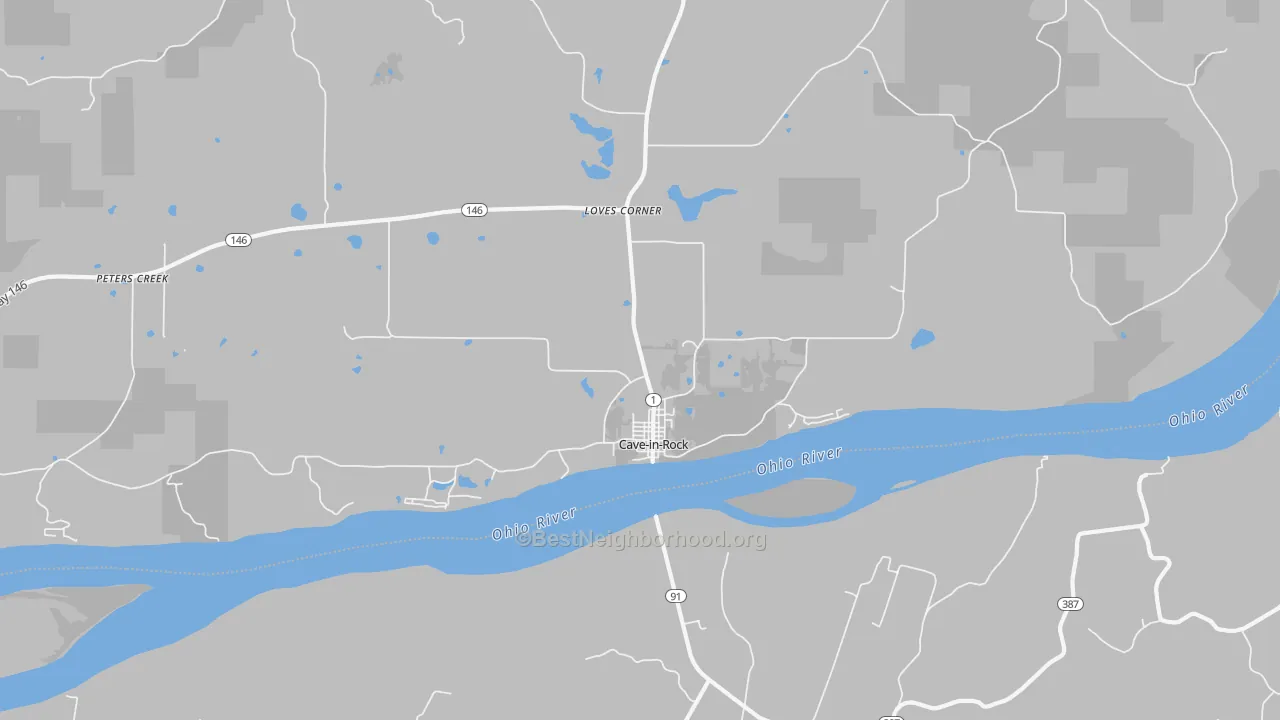 Transit Grade map of Cave In Rock, IL