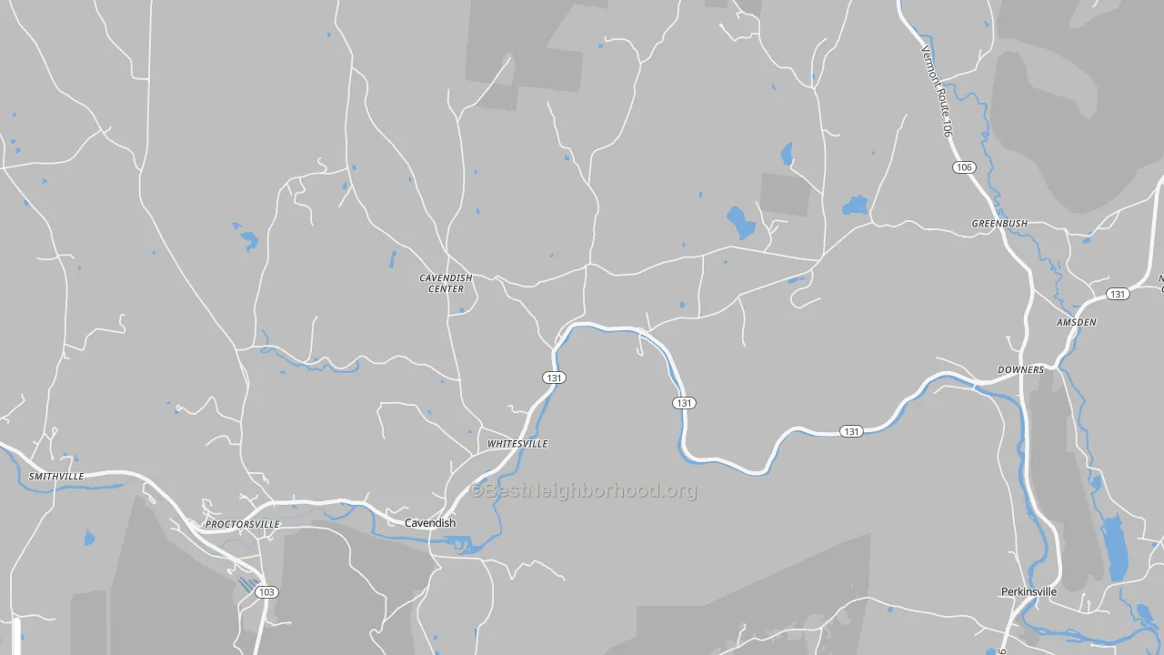 Transit Grade map of Cavendish, VT