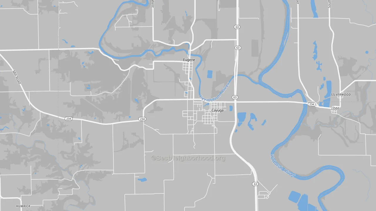 Transit Grade map of Cayuga, IN