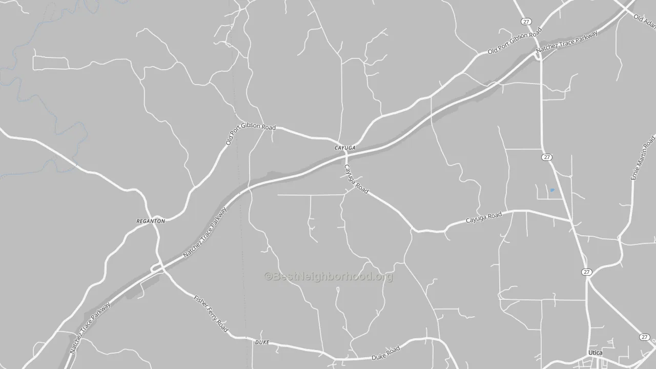 Transit Grade map of Cayuga, MS
