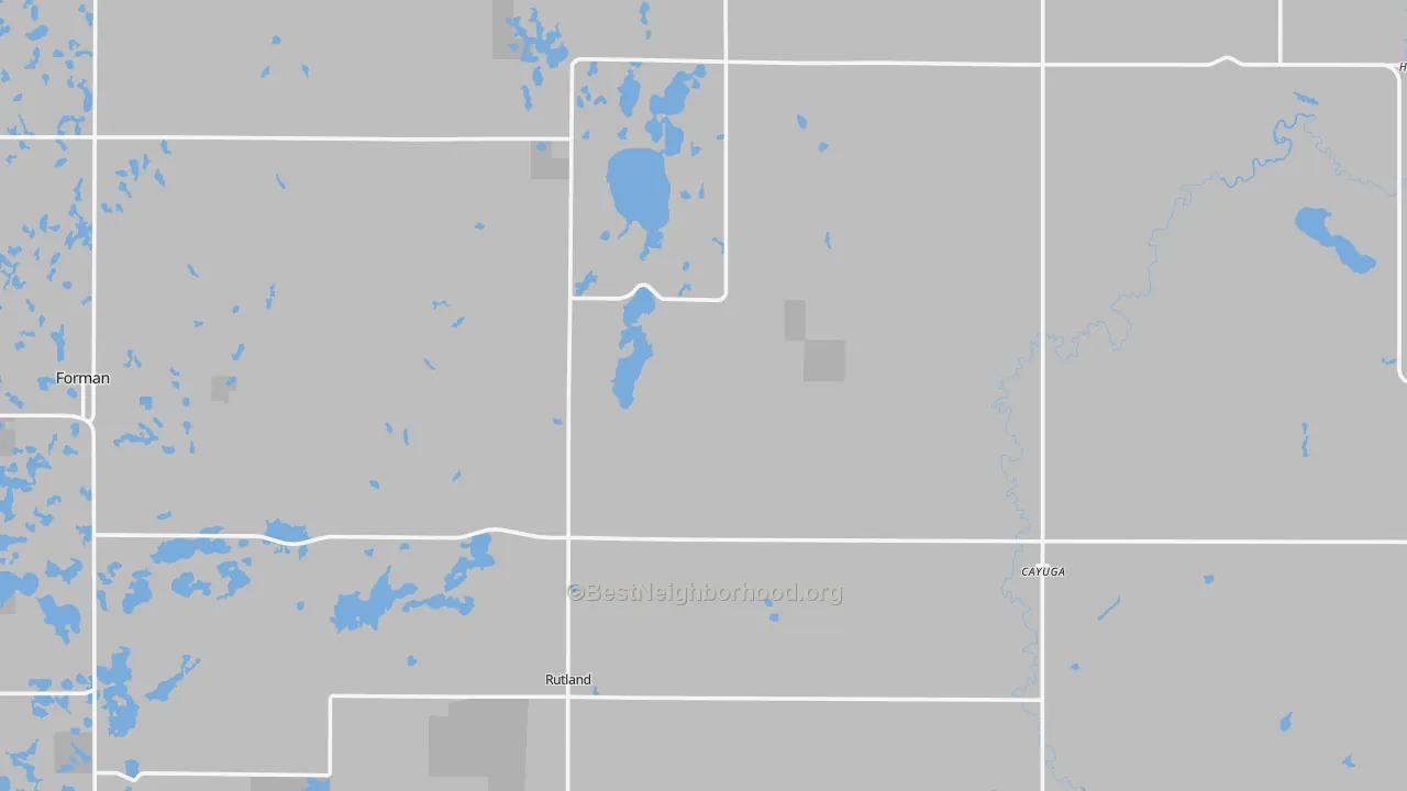 Transit Grade map of Cayuga, ND