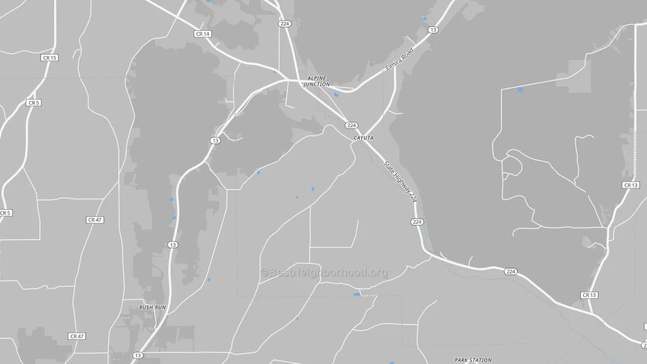 Transit Grade map of Cayuta, NY