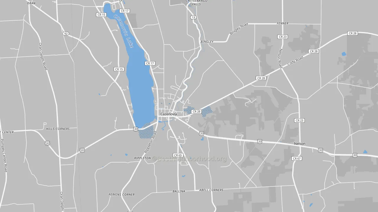 Transit Grade map of Cazenovia, NY