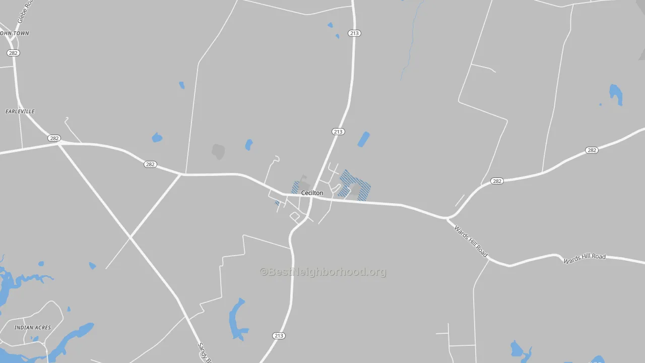 Transit Grade map of Cecilton, MD
