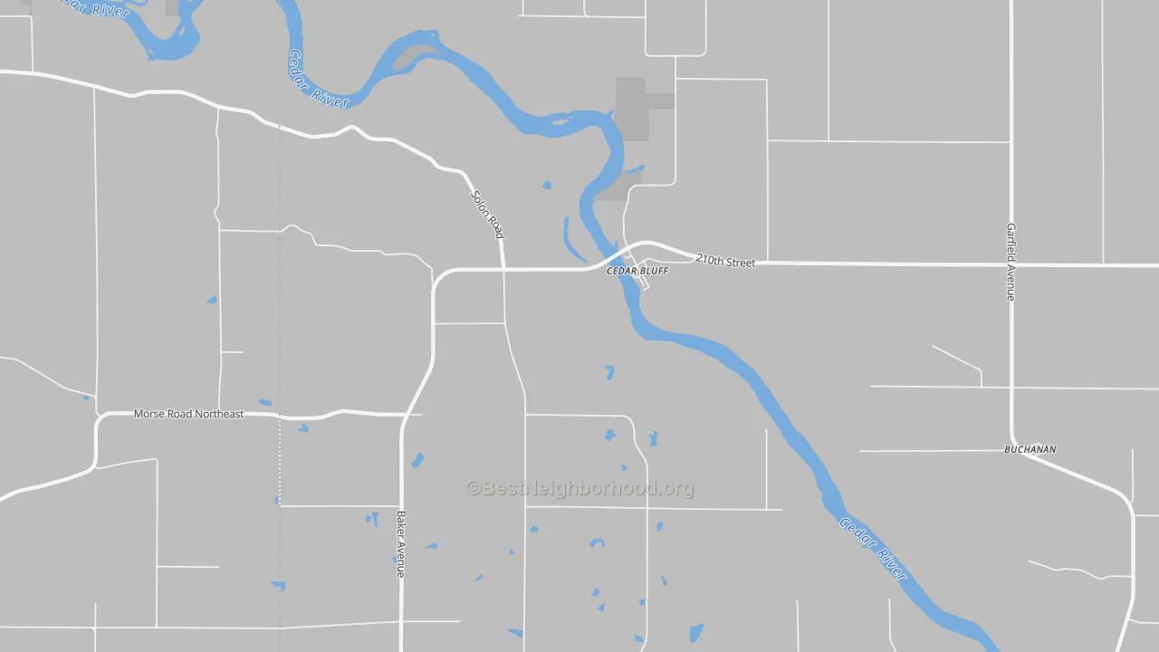 Transit Grade map of Cedar Bluff, IA